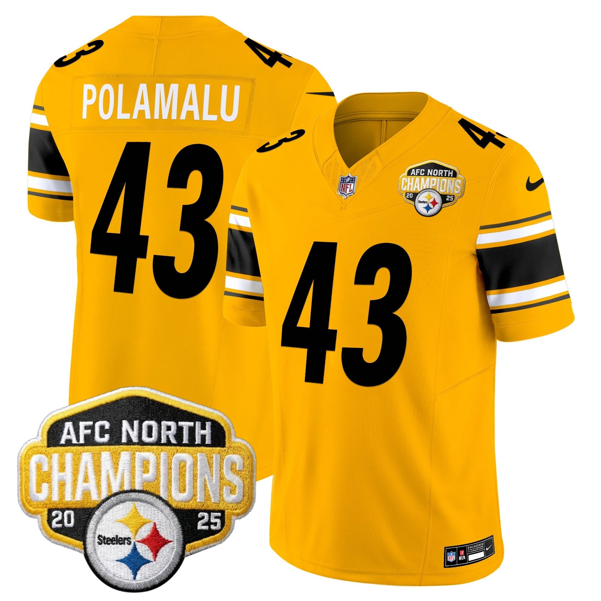 Men's Pittsburgh Steelers 2025 AFC North Division Champions Vapor Limited Jersey - All Stitched