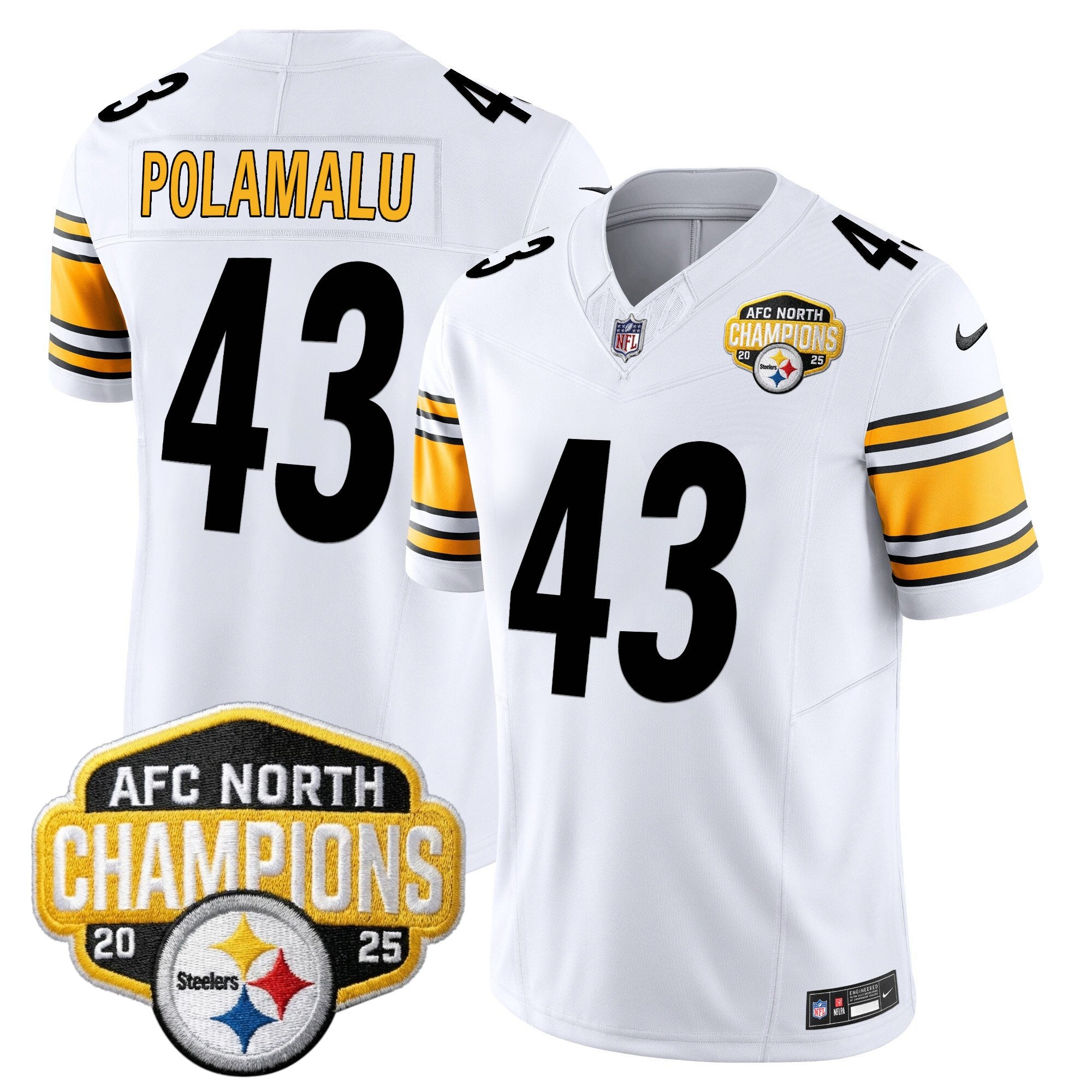 Men's Pittsburgh Steelers 2025 AFC North Division Champions Vapor Limited Jersey - All Stitched