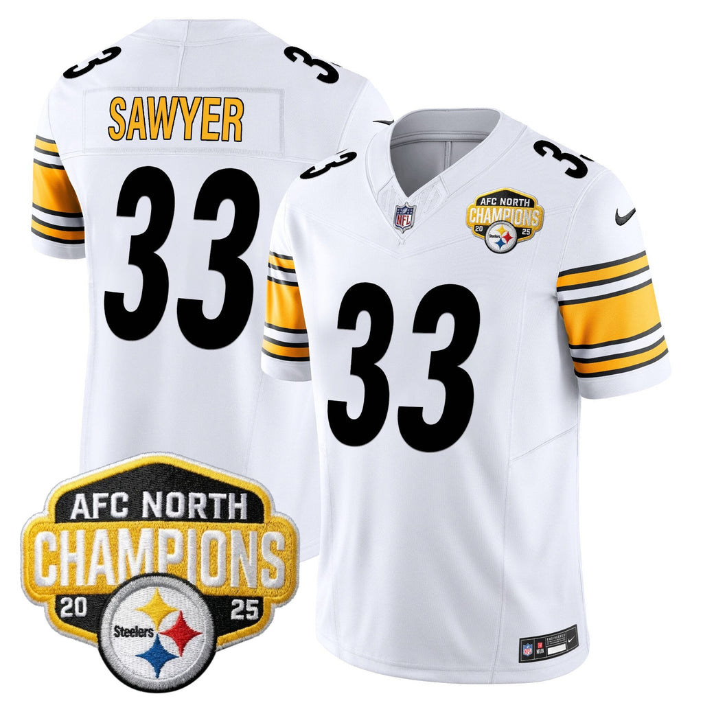 Men's Pittsburgh Steelers 2025 AFC North Division Champions Vapor Limited Jersey - All Stitched