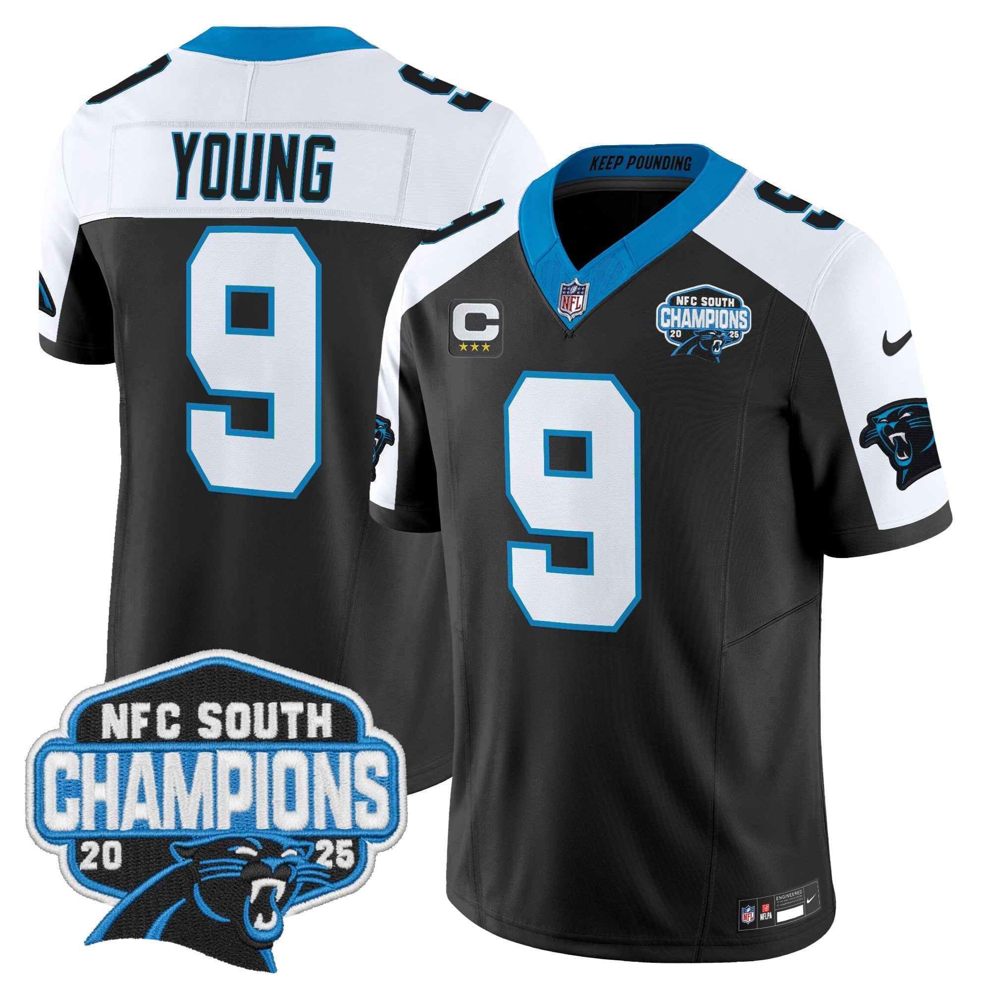 Men's Carolina Panthers 2025 NFC South Division Champions Vapor Limited Jersey - All Stitched