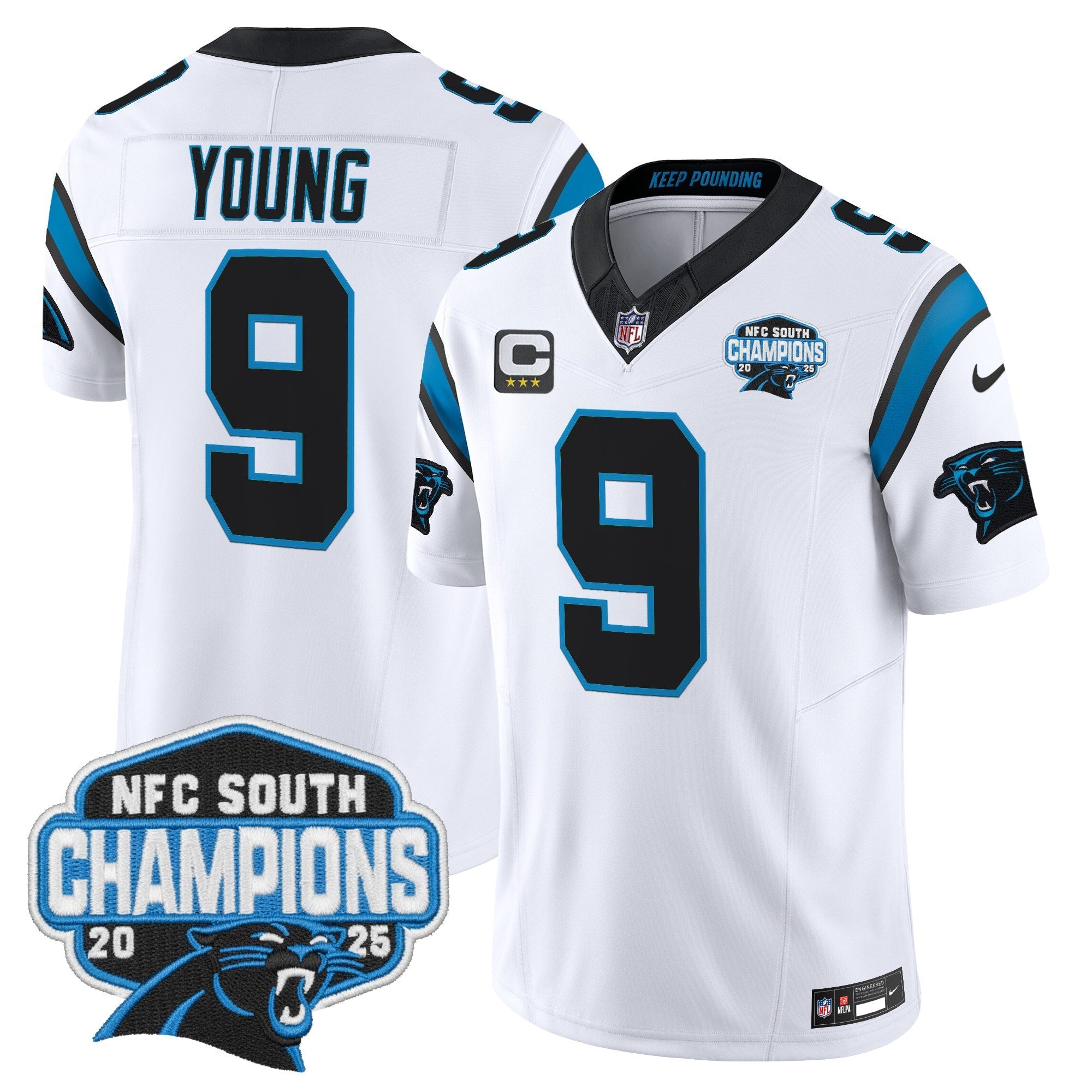 Men's Carolina Panthers 2025 NFC South Division Champions Vapor Limited Jersey - All Stitched
