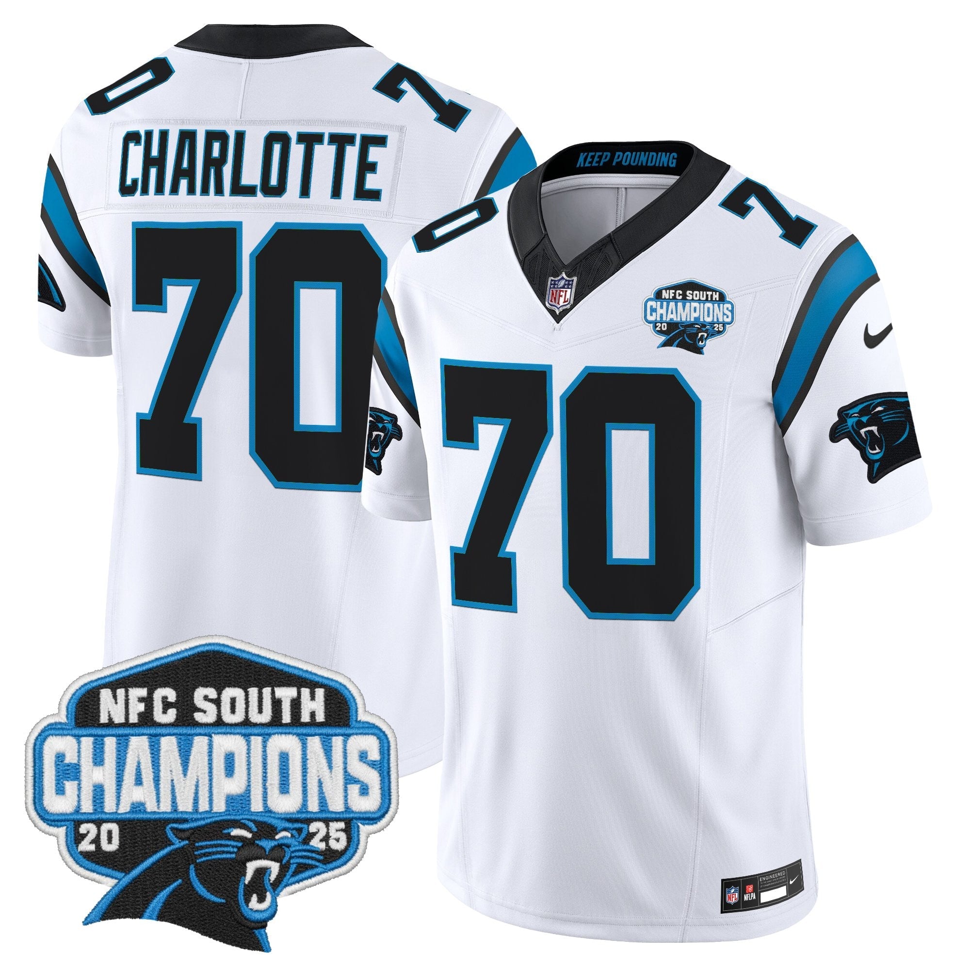 Men's Carolina Panthers 2025 NFC South Division Champions Vapor Limited Jersey - All Stitched