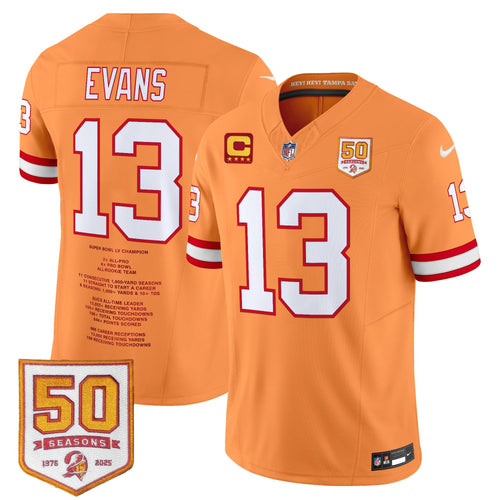 #13 Mike Evans Tampa Bay Buccaneers "Franchise Legend" Vapor Limited Jersey - Stitched