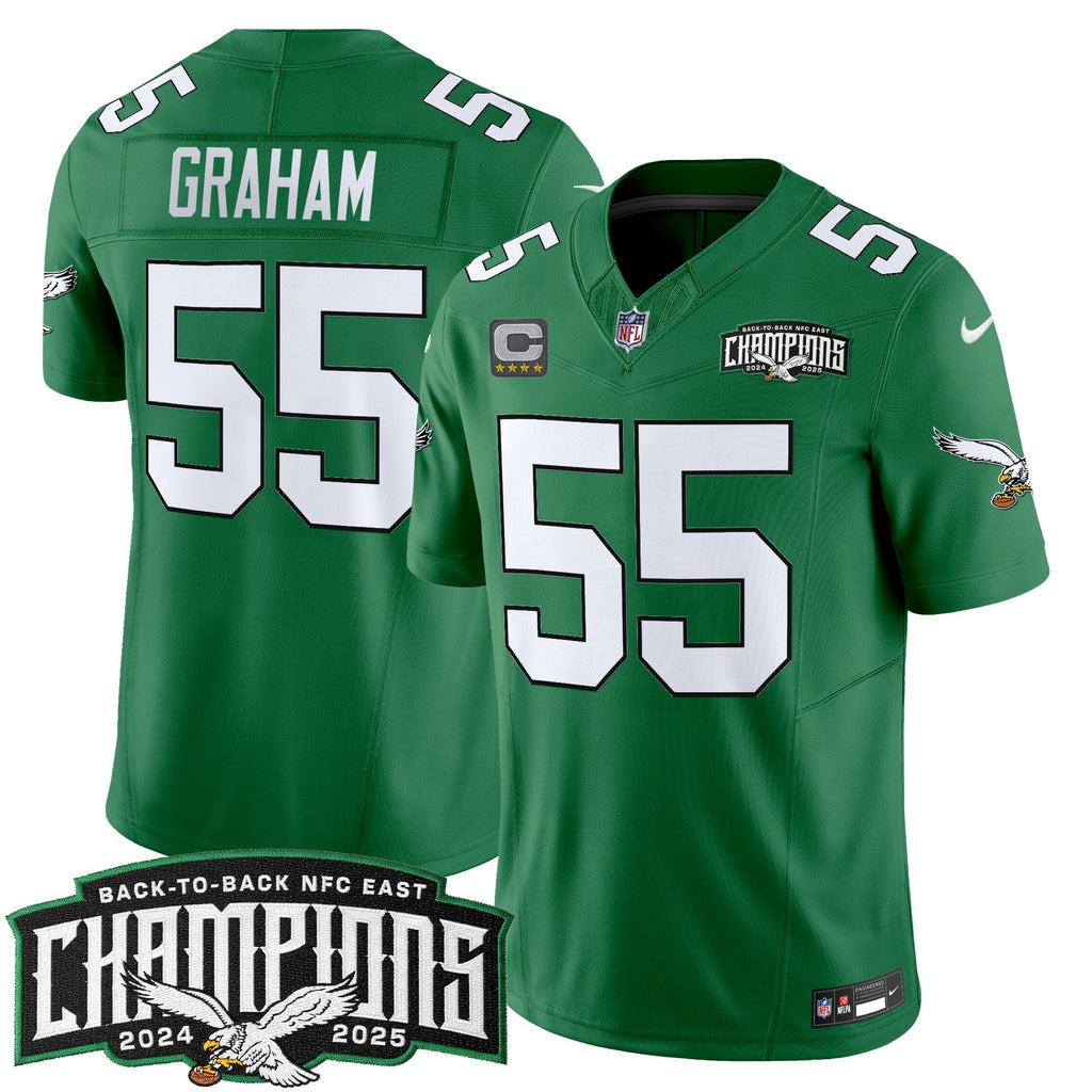 Men's Philadelphia Eagles Back-To-Back 2024-2025 NFC East Division Champions Vapor Limited Jersey - All Stitched