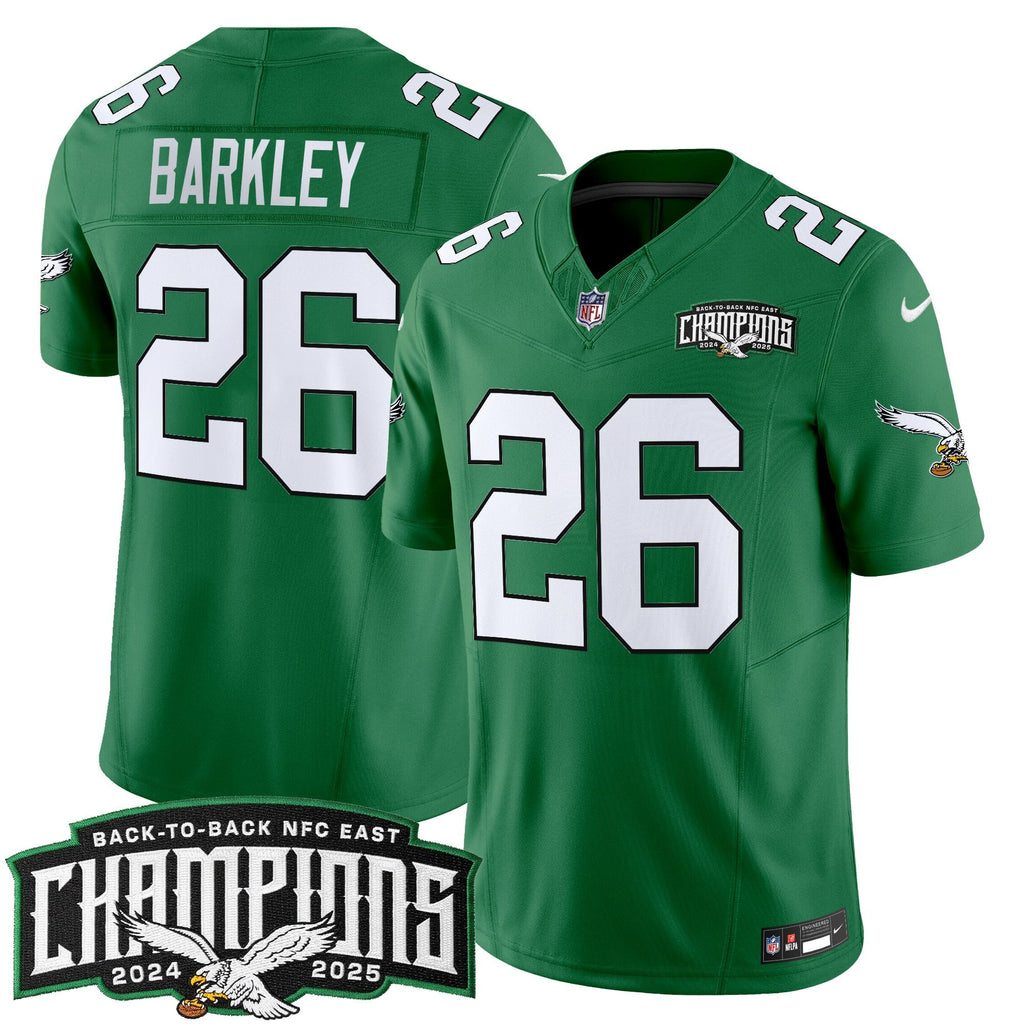 Men's Philadelphia Eagles Back-To-Back 2024-2025 NFC East Division Champions Vapor Limited Jersey - All Stitched