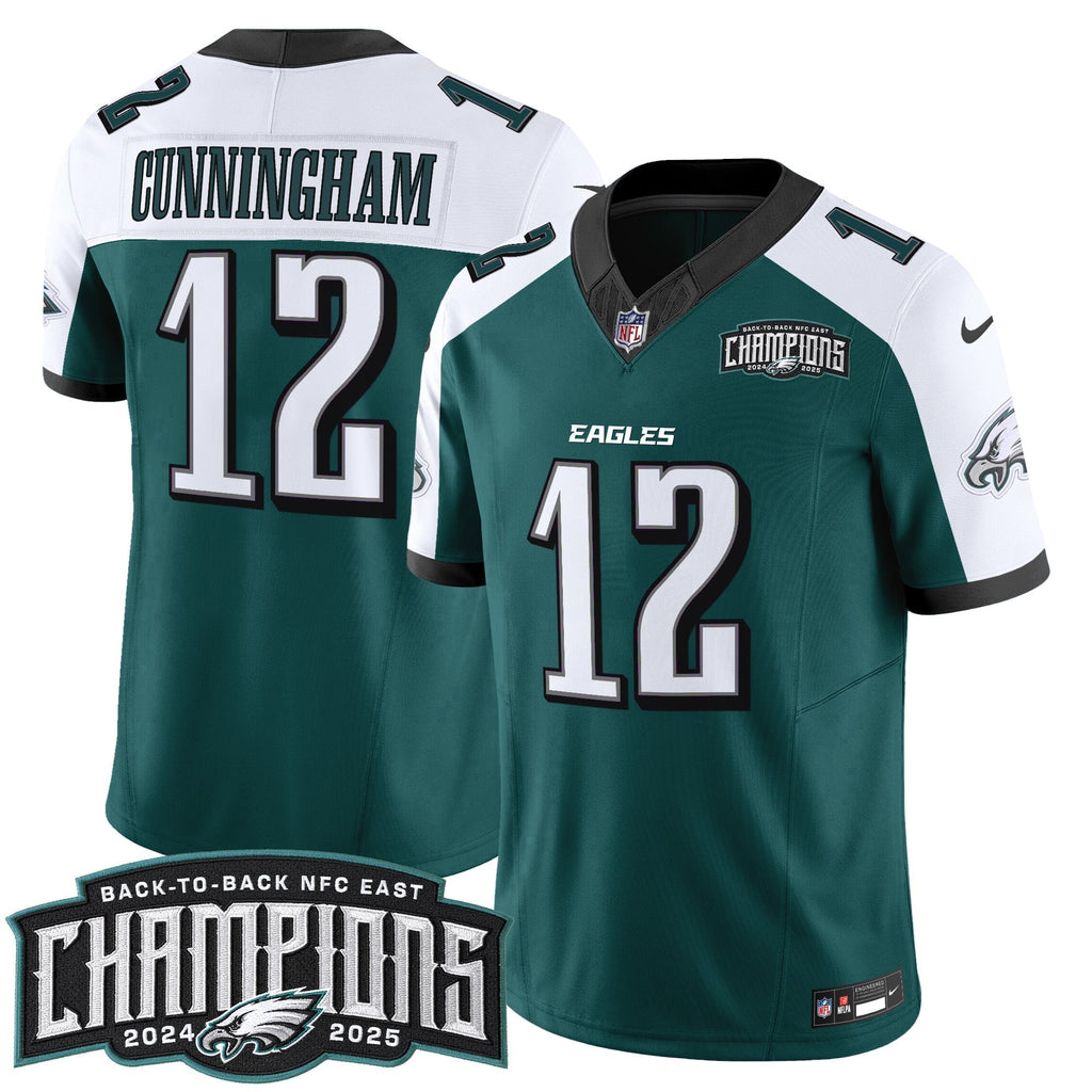 Men's Philadelphia Eagles Back-To-Back 2024-2025 NFC East Division Champions Vapor Limited Jersey - All Stitched