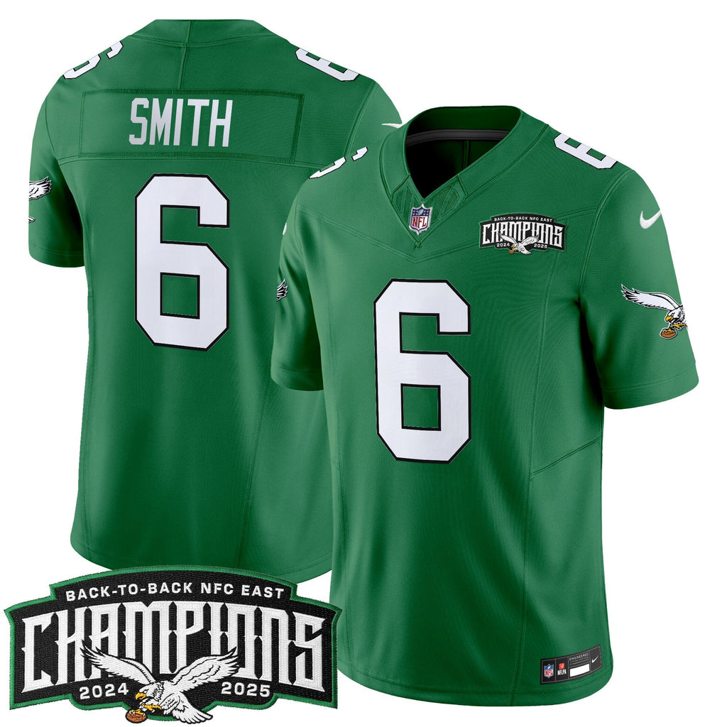 Men's Philadelphia Eagles Back-To-Back 2024-2025 NFC East Division Champions Vapor Limited Jersey - All Stitched