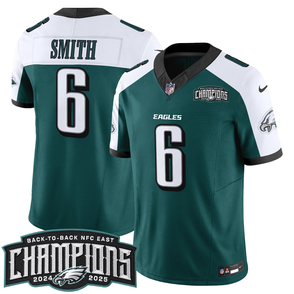 Men's Philadelphia Eagles Back-To-Back 2024-2025 NFC East Division Champions Vapor Limited Jersey - All Stitched