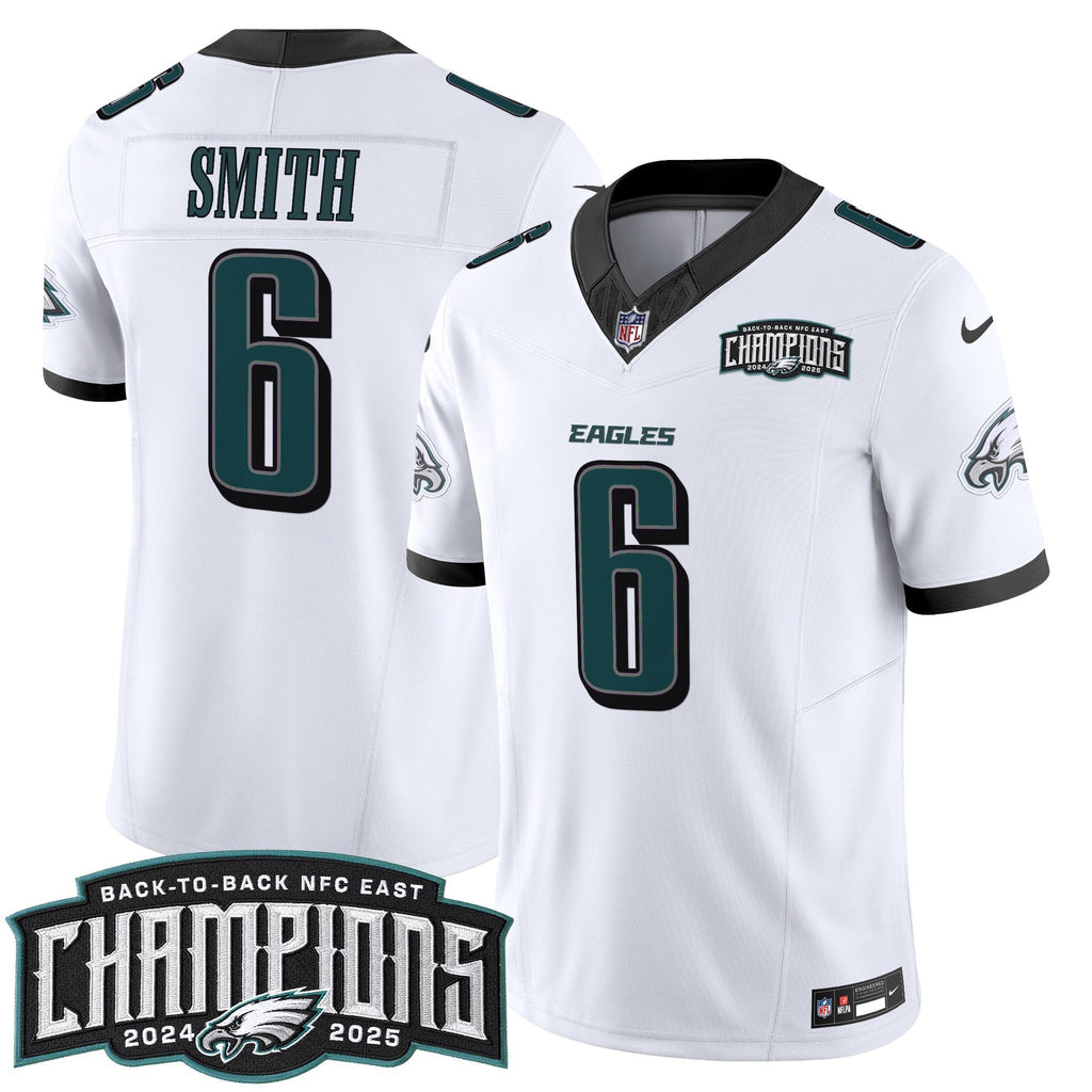Men's Philadelphia Eagles Back-To-Back 2024-2025 NFC East Division Champions Vapor Limited Jersey - All Stitched