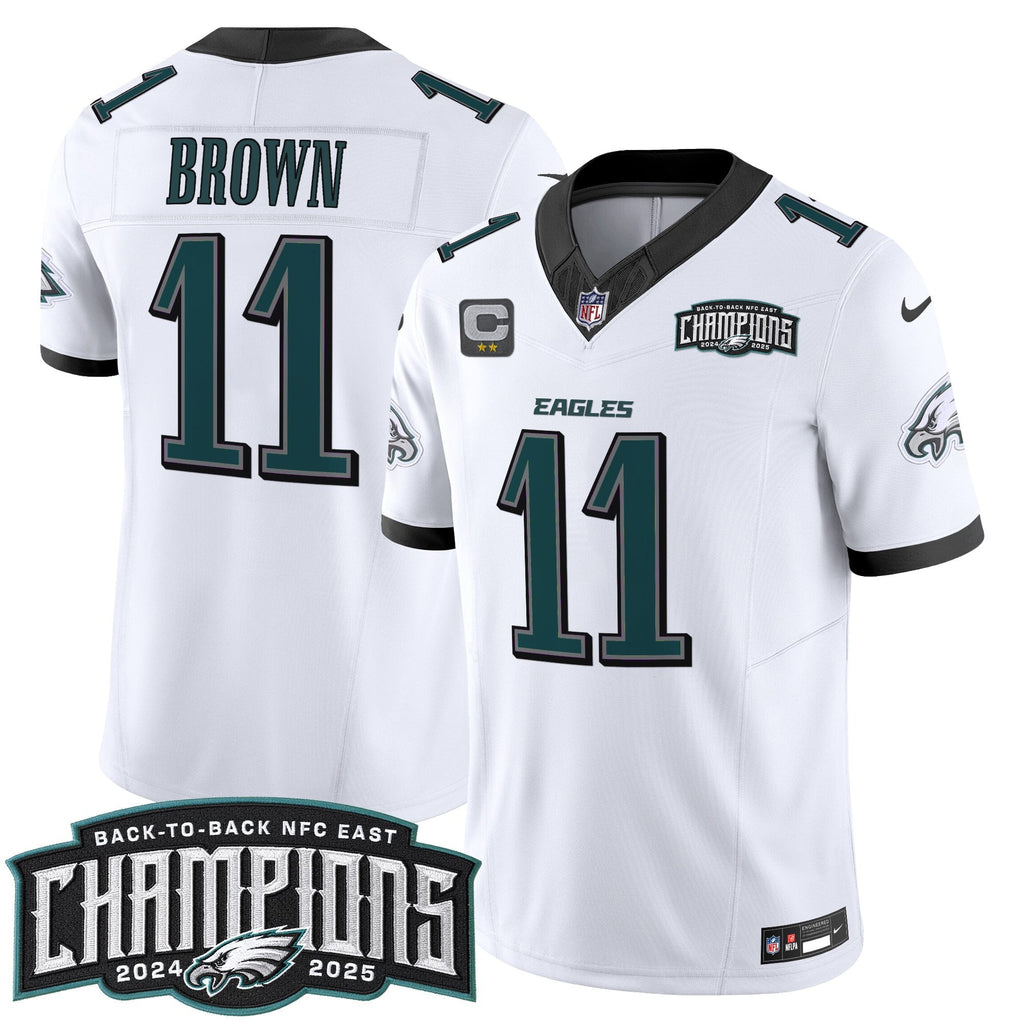 Men's Philadelphia Eagles Back-To-Back 2024-2025 NFC East Division Champions Vapor Limited Jersey - All Stitched