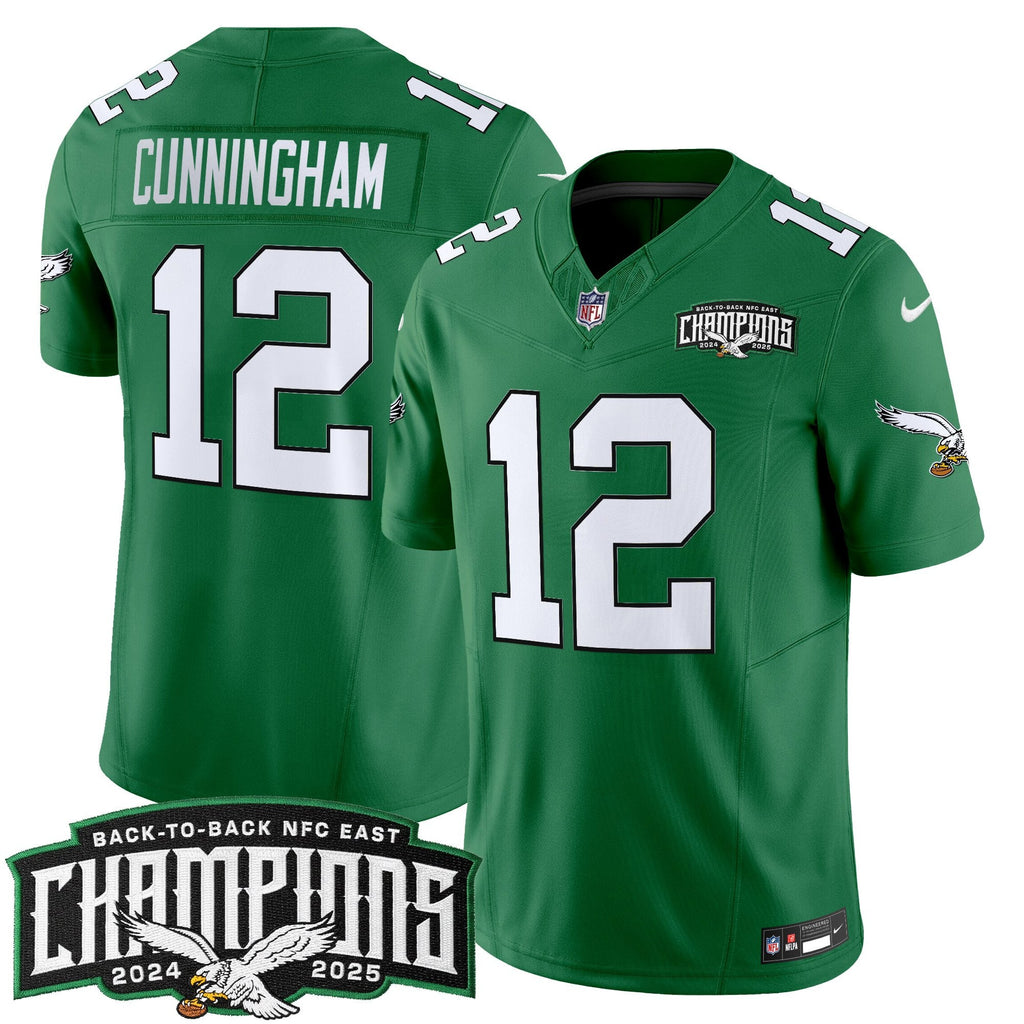 Men's Philadelphia Eagles Back-To-Back 2024-2025 NFC East Division Champions Vapor Limited Jersey - All Stitched