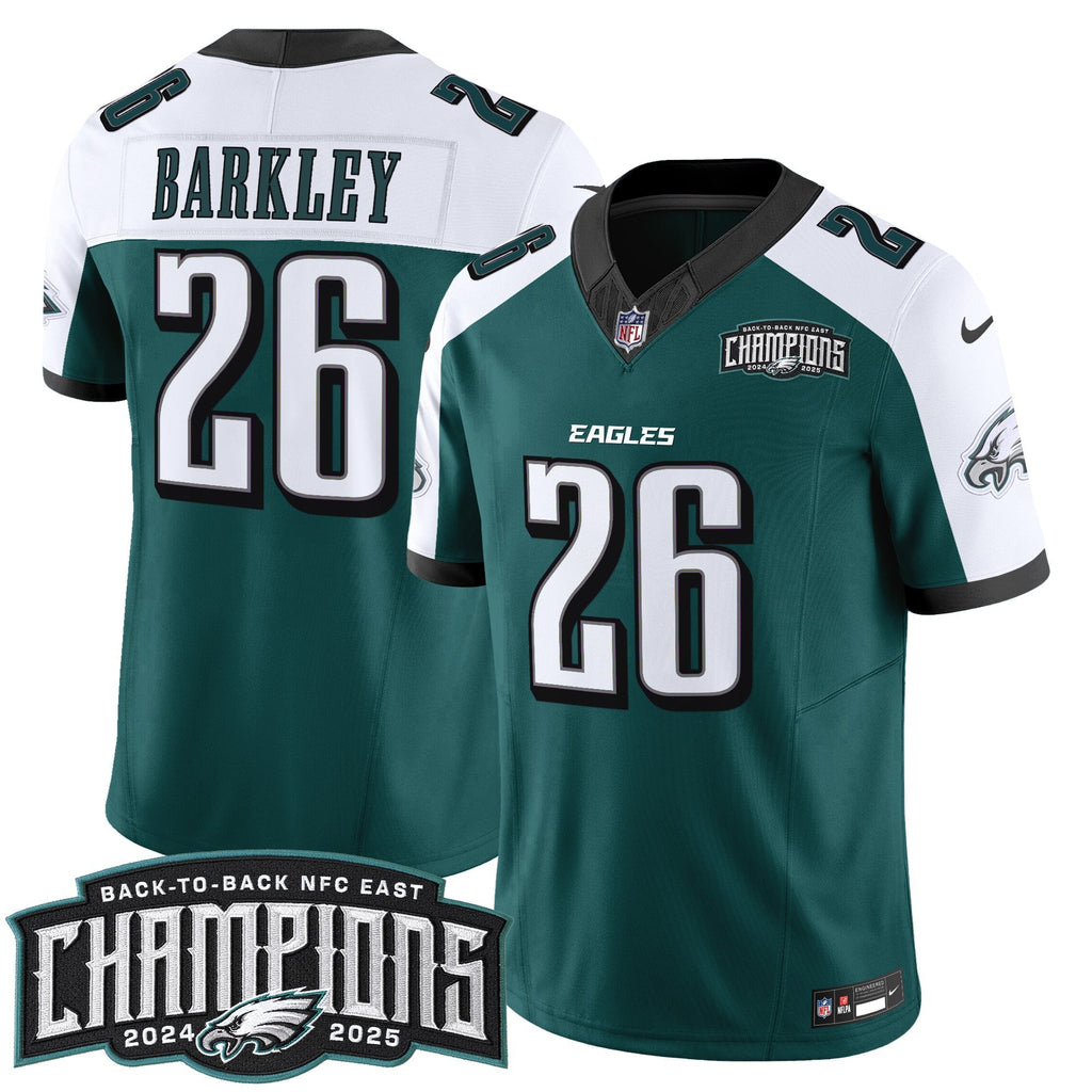 Men's Philadelphia Eagles Back-To-Back 2024-2025 NFC East Division Champions Vapor Limited Jersey - All Stitched