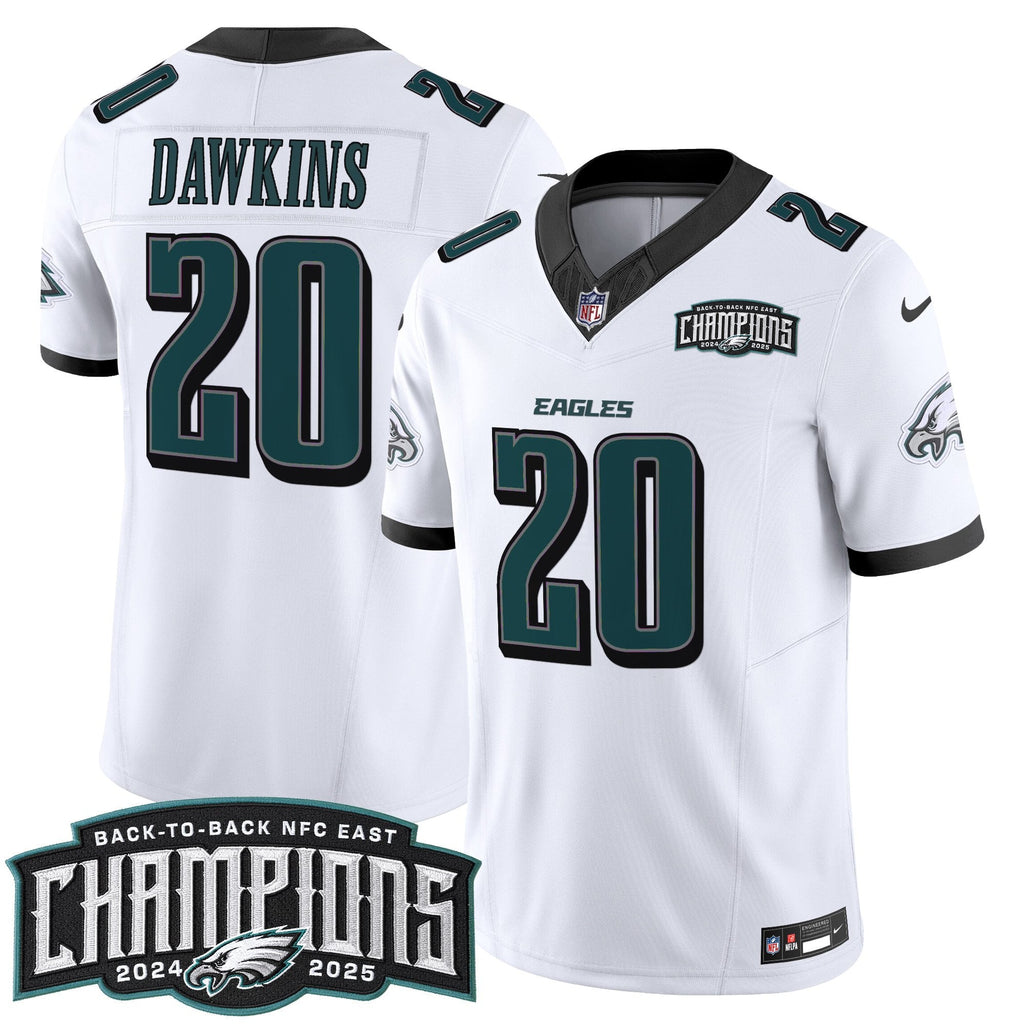Men's Philadelphia Eagles Back-To-Back 2024-2025 NFC East Division Champions Vapor Limited Jersey - All Stitched