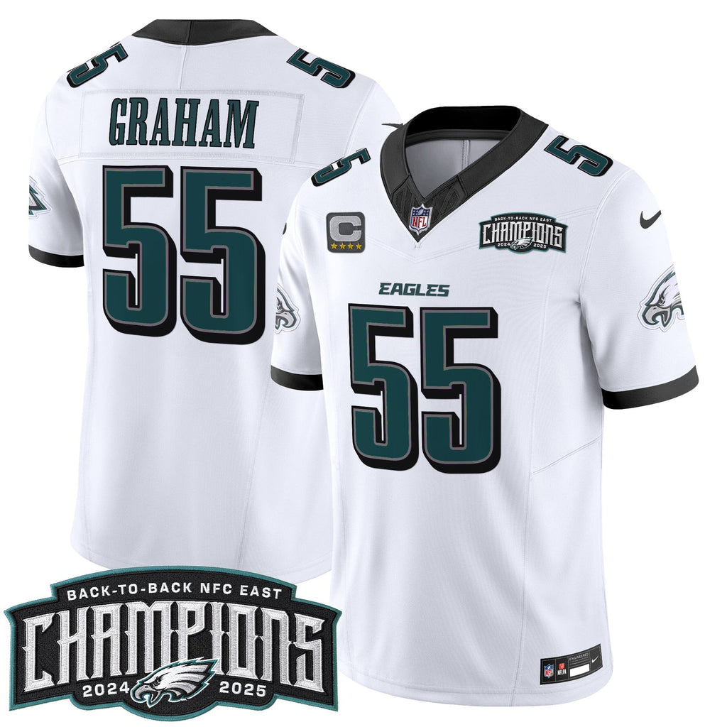 Men's Philadelphia Eagles Back-To-Back 2024-2025 NFC East Division Champions Vapor Limited Jersey - All Stitched