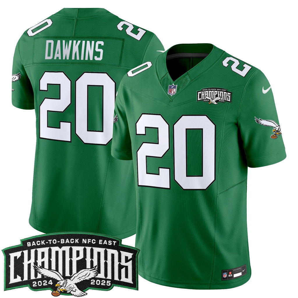 Men's Philadelphia Eagles Back-To-Back 2024-2025 NFC East Division Champions Vapor Limited Jersey - All Stitched
