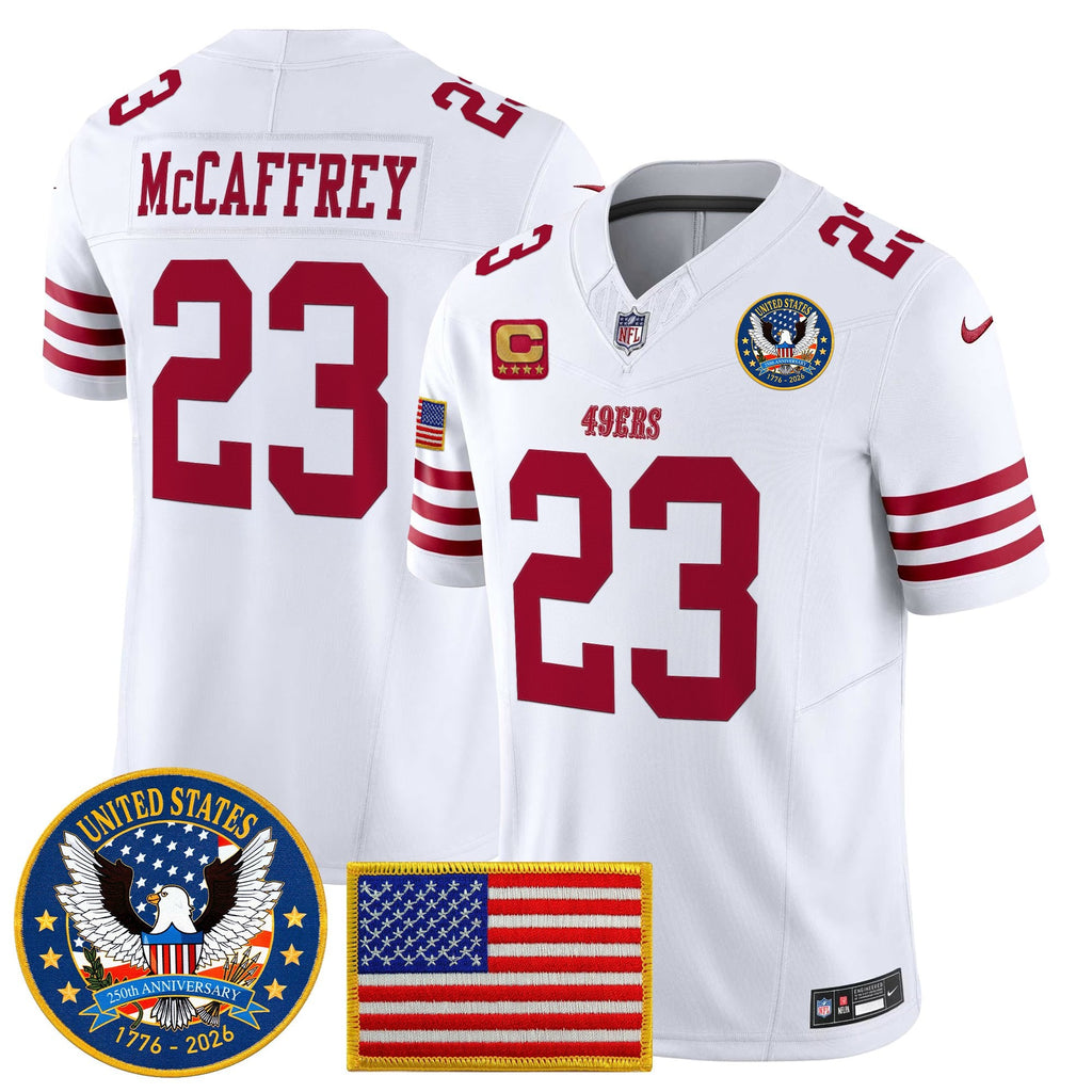 Men's San Francisco 49ers "United States 250th Anniversary Patch" Vapor Limited Jersey - All Stitched