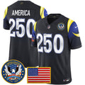Men's Los Angeles Rams 2025 "United States 250th Anniversary Patch" Vapor Limited Jersey - All Stitched