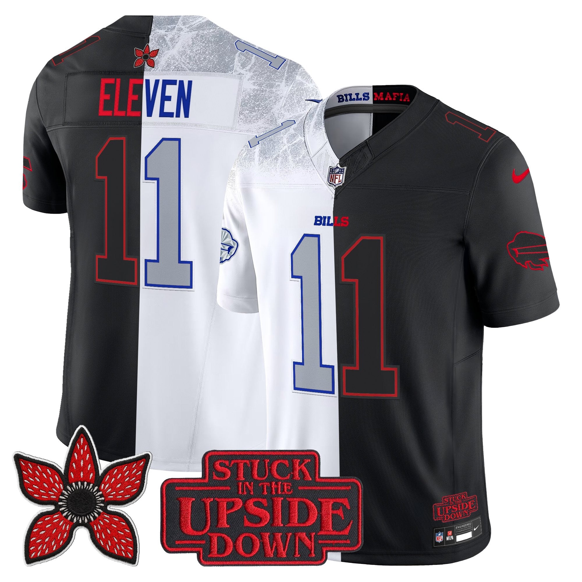 Men's Buffalo Bills 'Upside Down Edition' Vapor Limited Jersey - All Stitched