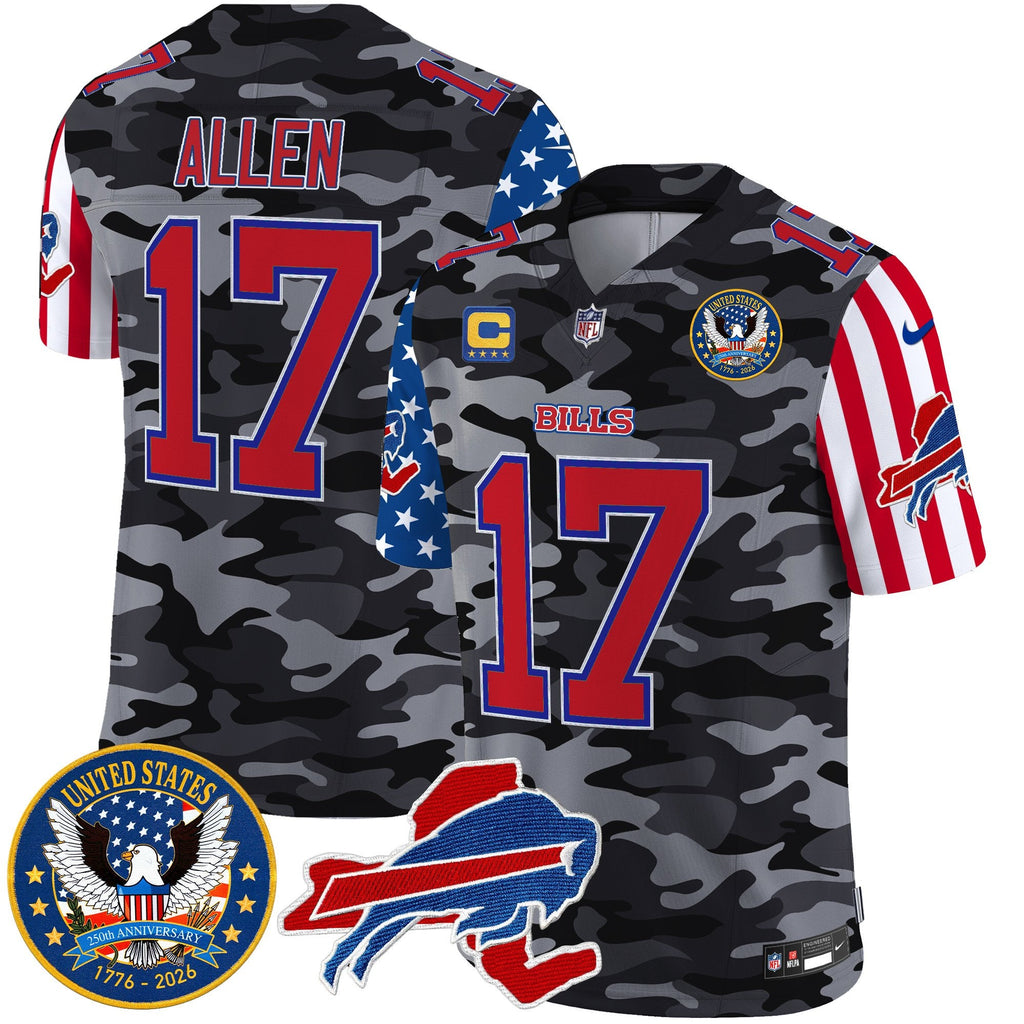 Men's Buffalo Bills "America250 Edition" Style Vapor Limited Jersey - All Stitched