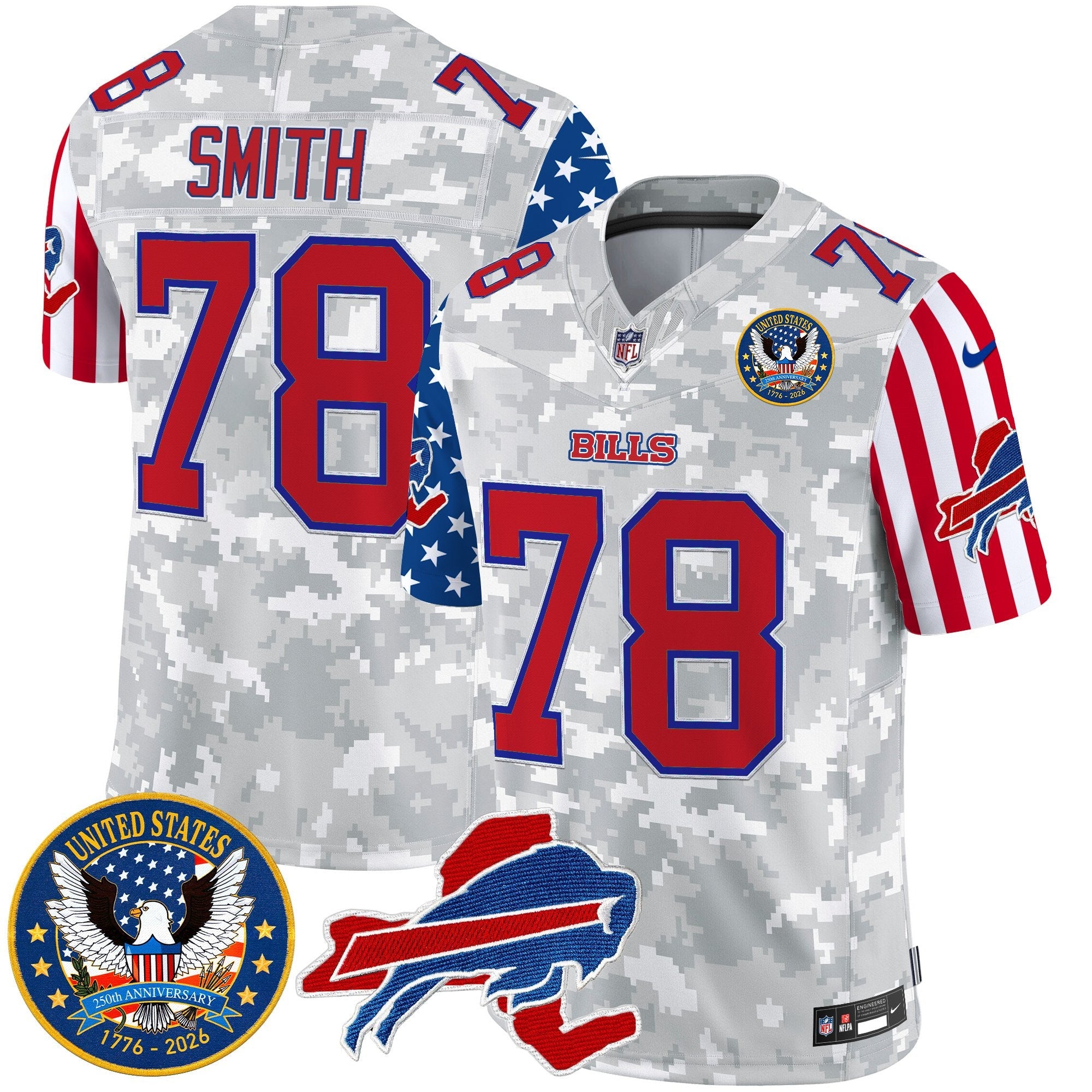 Men's Buffalo Bills "America250 Edition" Style Vapor Limited Jersey - All Stitched