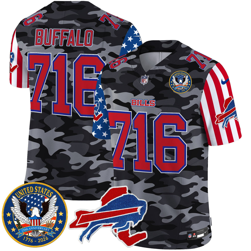 Men's Buffalo Bills "America250 Edition" Style Vapor Limited Jersey - All Stitched