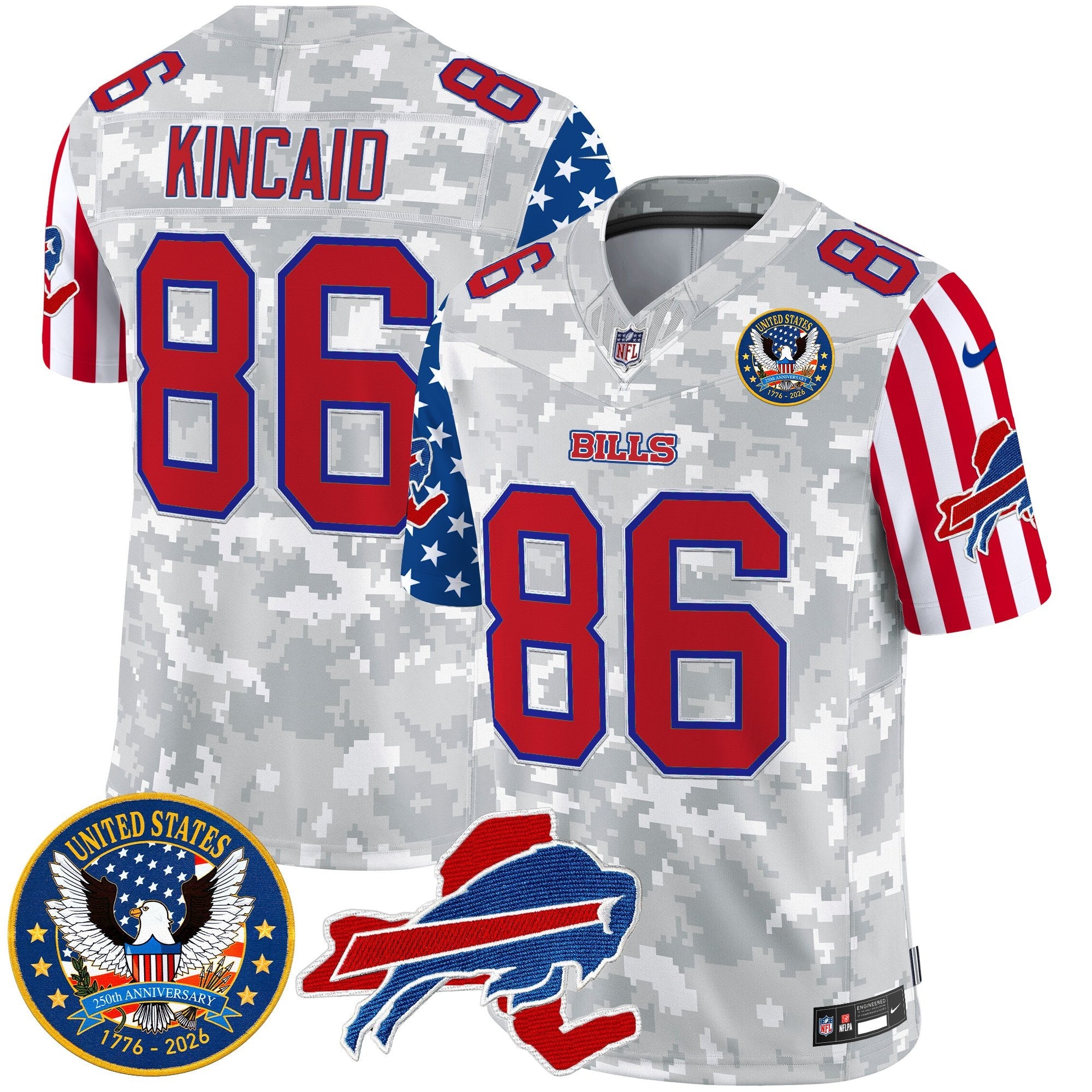 Men's Buffalo Bills "America250 Edition" Style Vapor Limited Jersey - All Stitched