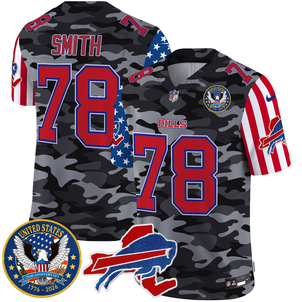Men's Buffalo Bills "America250 Edition" Style Vapor Limited Jersey - All Stitched