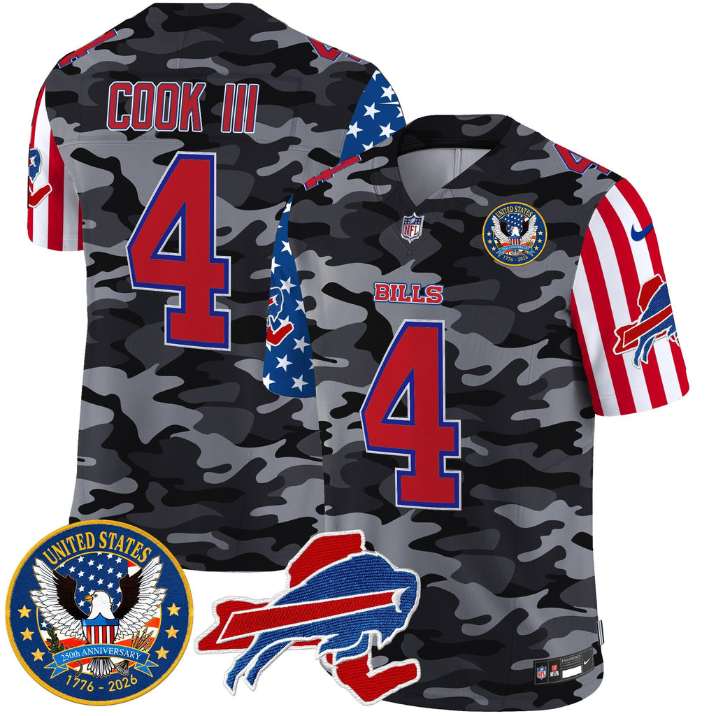 Men's Buffalo Bills "America250 Edition" Style Vapor Limited Jersey - All Stitched