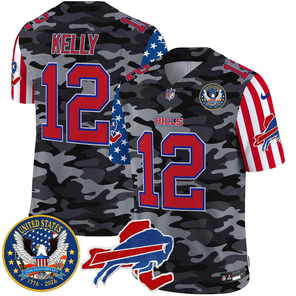 Men's Buffalo Bills "America250 Edition" Style Vapor Limited Jersey - All Stitched