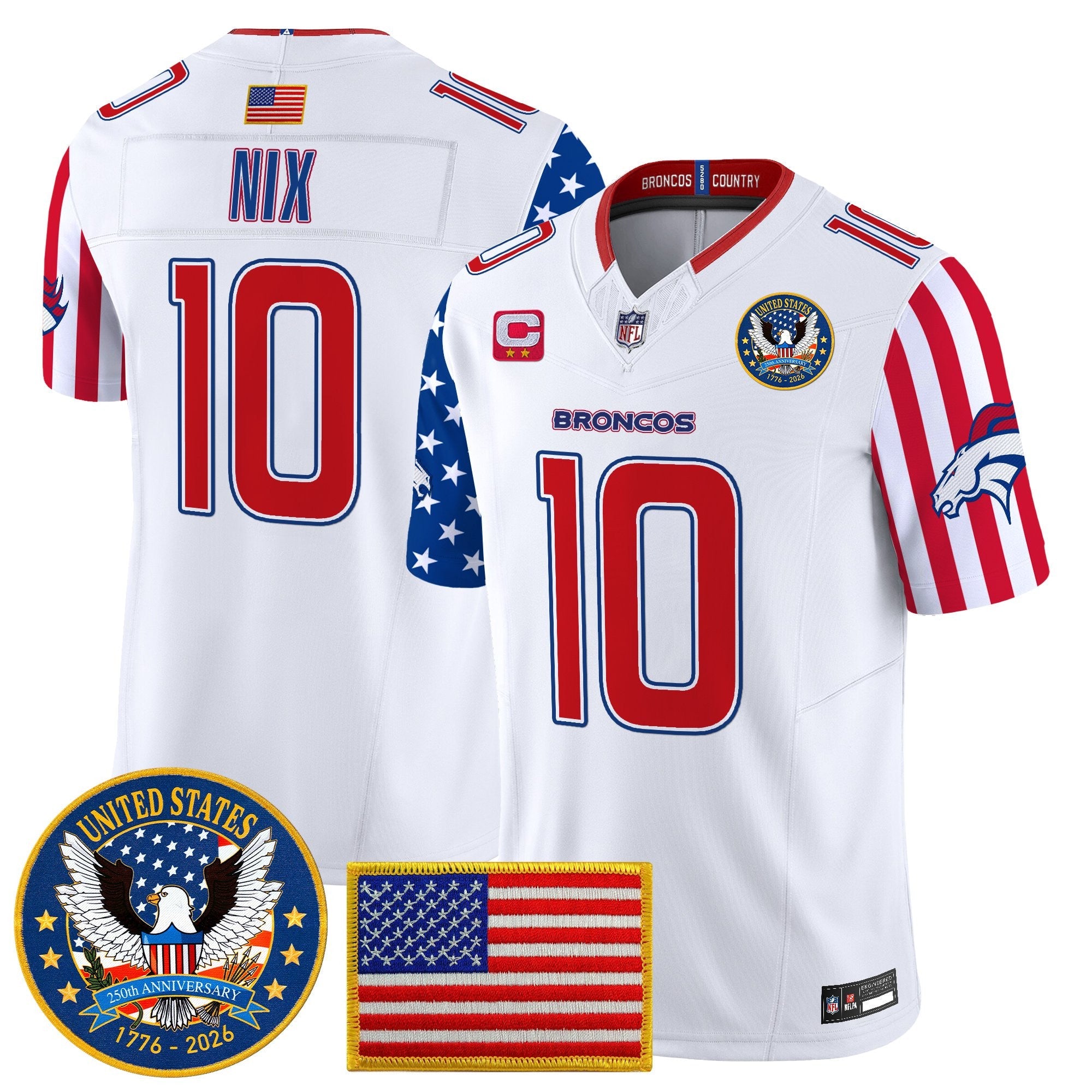 Men's Denver Broncos "America250 Edition" Vapor Limited Jersey V2 - All Stitched