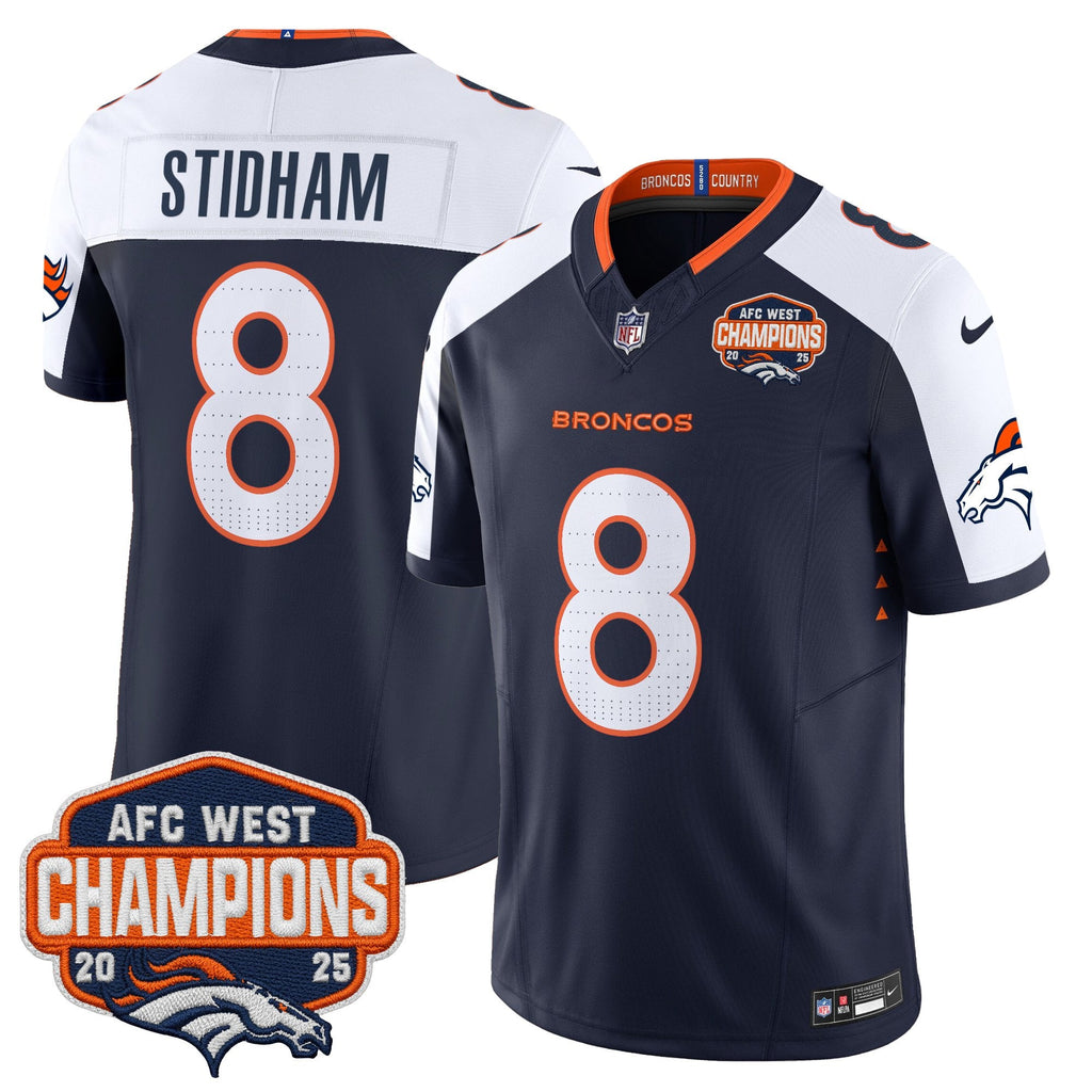 Men's Denver Broncos 2025 AFC West Division Champions Vapor Limited Jersey - All Stitched