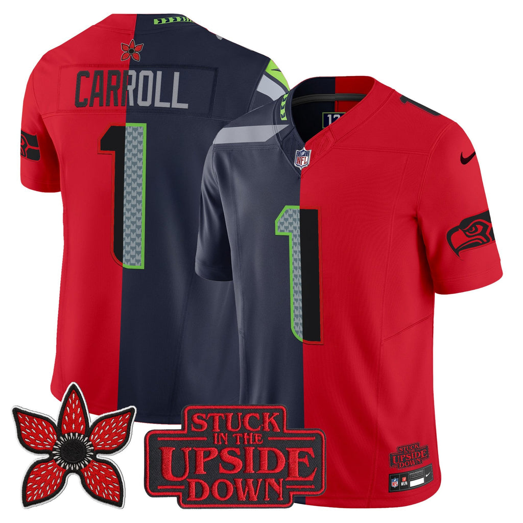 Men's Seattle Seahawks 'Upside Down Edition' Vapor Limited Jersey - All Stitched