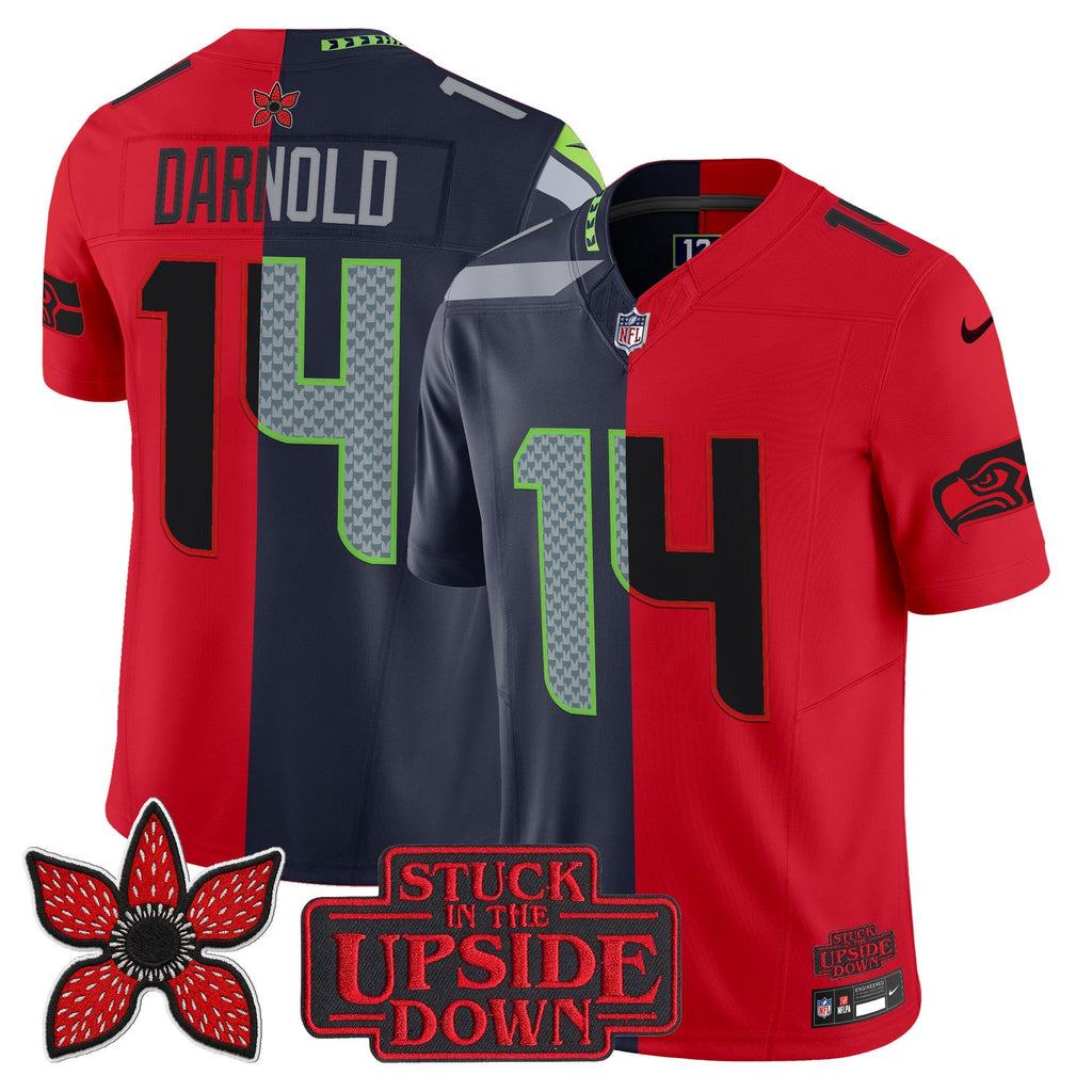 Men's Seattle Seahawks 'Upside Down Edition' Vapor Limited Jersey - All Stitched