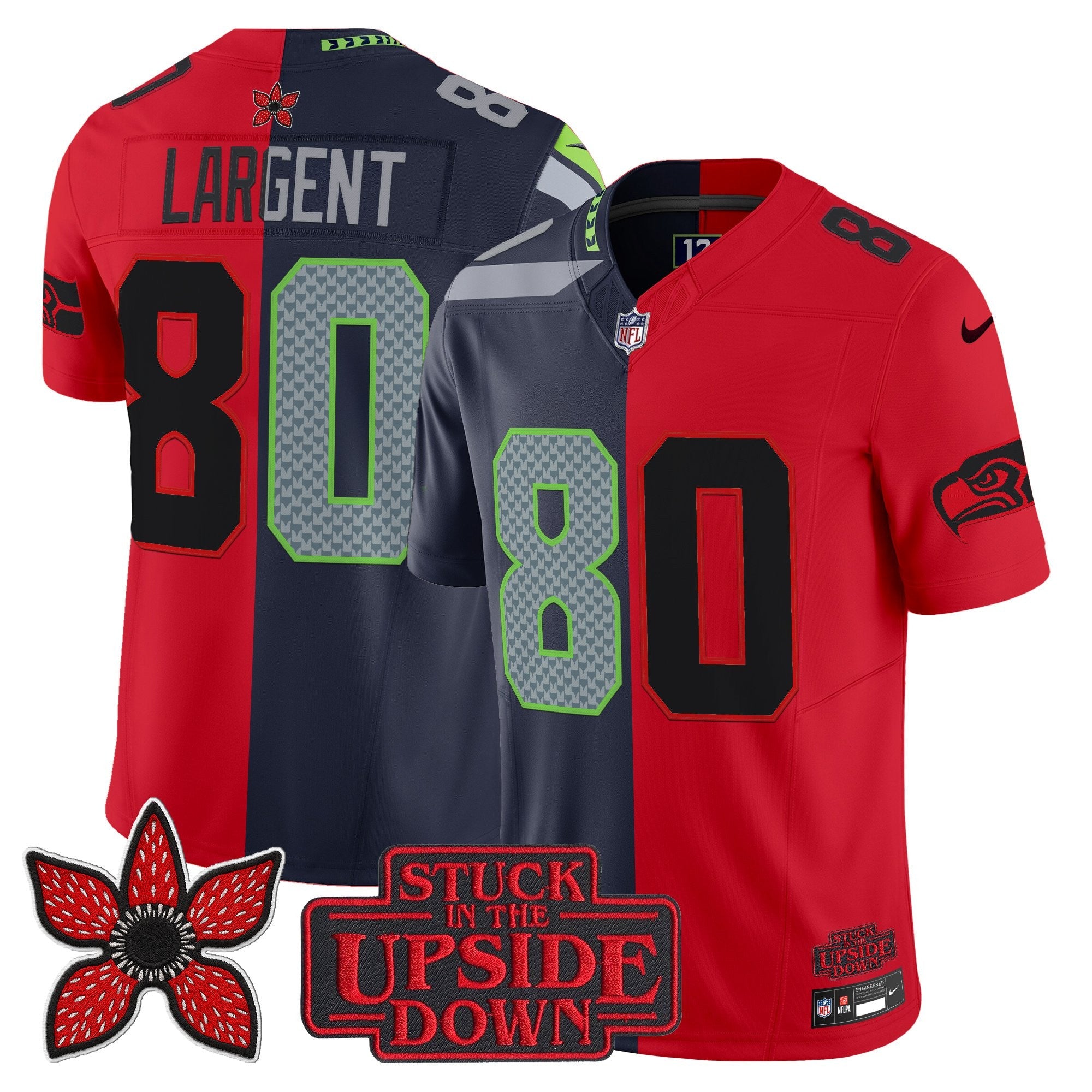 Men's Seattle Seahawks 'Upside Down Edition' Vapor Limited Jersey - All Stitched