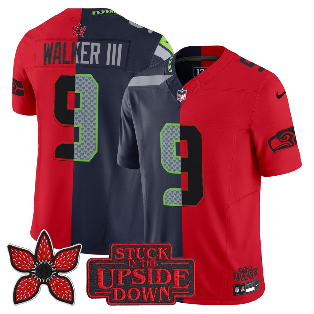 Men's Seattle Seahawks 'Upside Down Edition' Vapor Limited Jersey - All Stitched