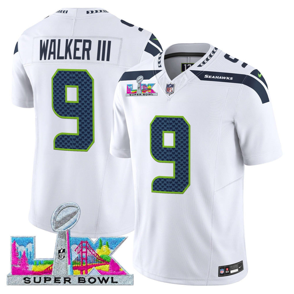 Men's Seattle Seahawks Super Bowl LX Vapor Limited Jersey - All Stitched