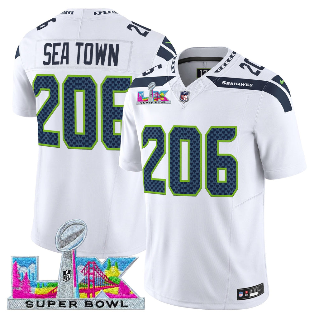 Men's Seattle Seahawks Super Bowl LX Vapor Limited Jersey - All Stitched