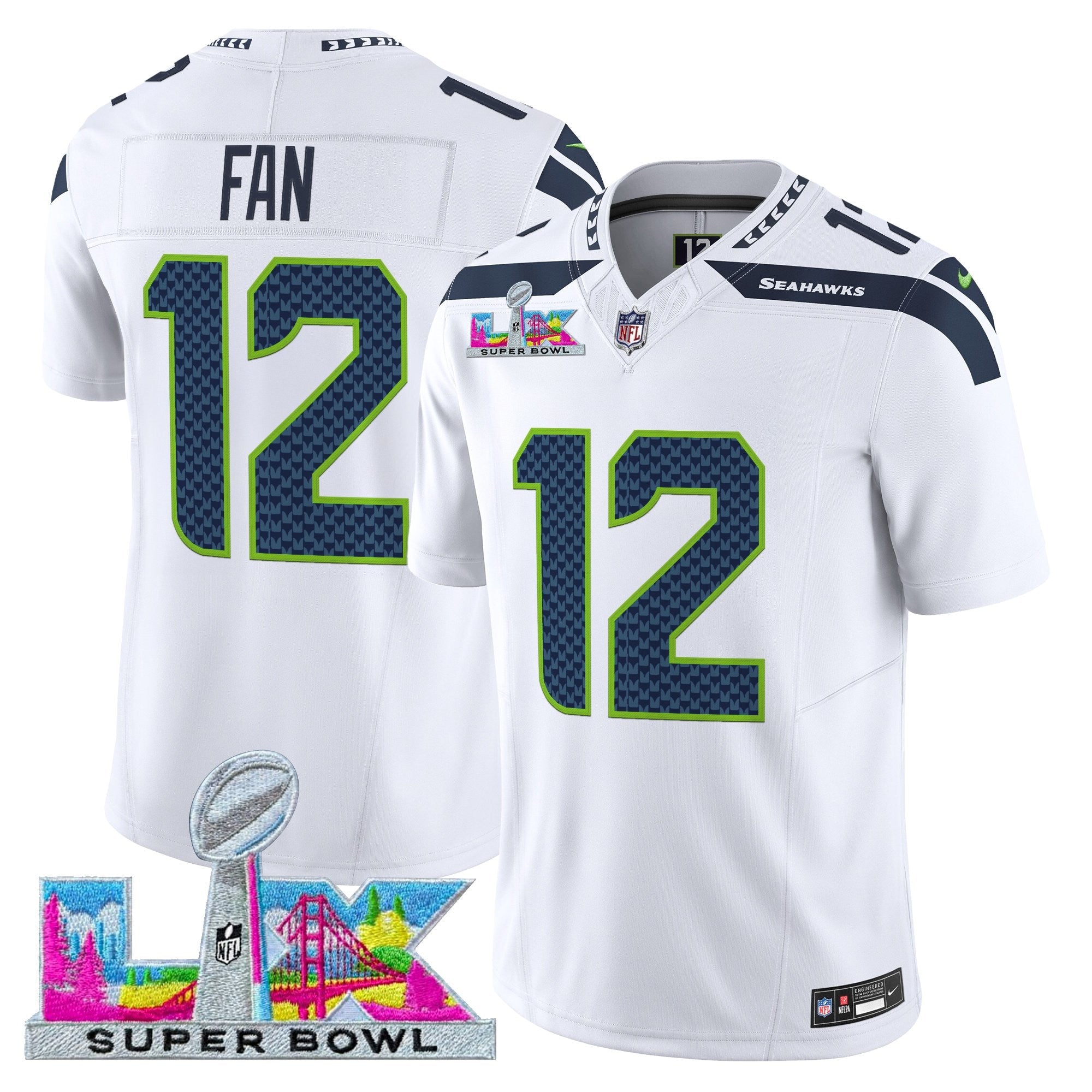 Men's Seattle Seahawks Super Bowl LX Vapor Limited Jersey - All Stitched