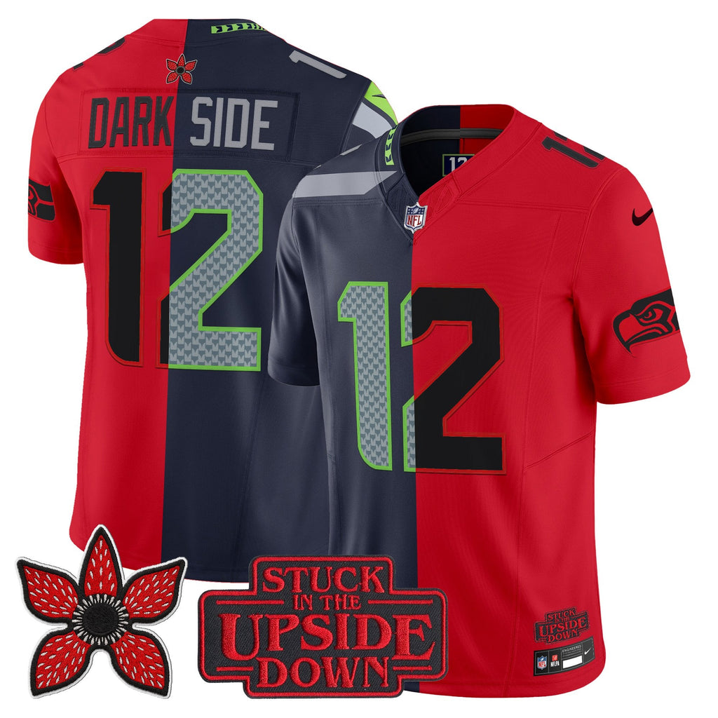 Men's Seattle Seahawks 'Upside Down Edition' Vapor Limited Jersey - All Stitched
