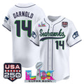 Men's Seattle Seahawks "Super Bowl LX & 250America Patch" Vapor Baseball Jersey - All Stitched