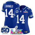 Women's Seattle Seahawks "Super Bowl LX & 50th Patch" Vapor Limited Jersey - All Stitched