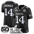 Men's Seattle Seahawks "Super Bowl LX & 50th Patch" Vapor Limited Jersey - Gothic Edition - All Stitched