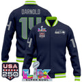Men's Seattle Seahawks "Super Bowl LX & United States 250th Anniversary Patch" Jacket- All Stitched
