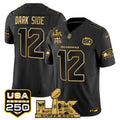 Men's Seattle Seahawks "Super Bowl LX & United States 250th Anniversary Patch" Gold Vapor Limited Jersey - All Stitched
