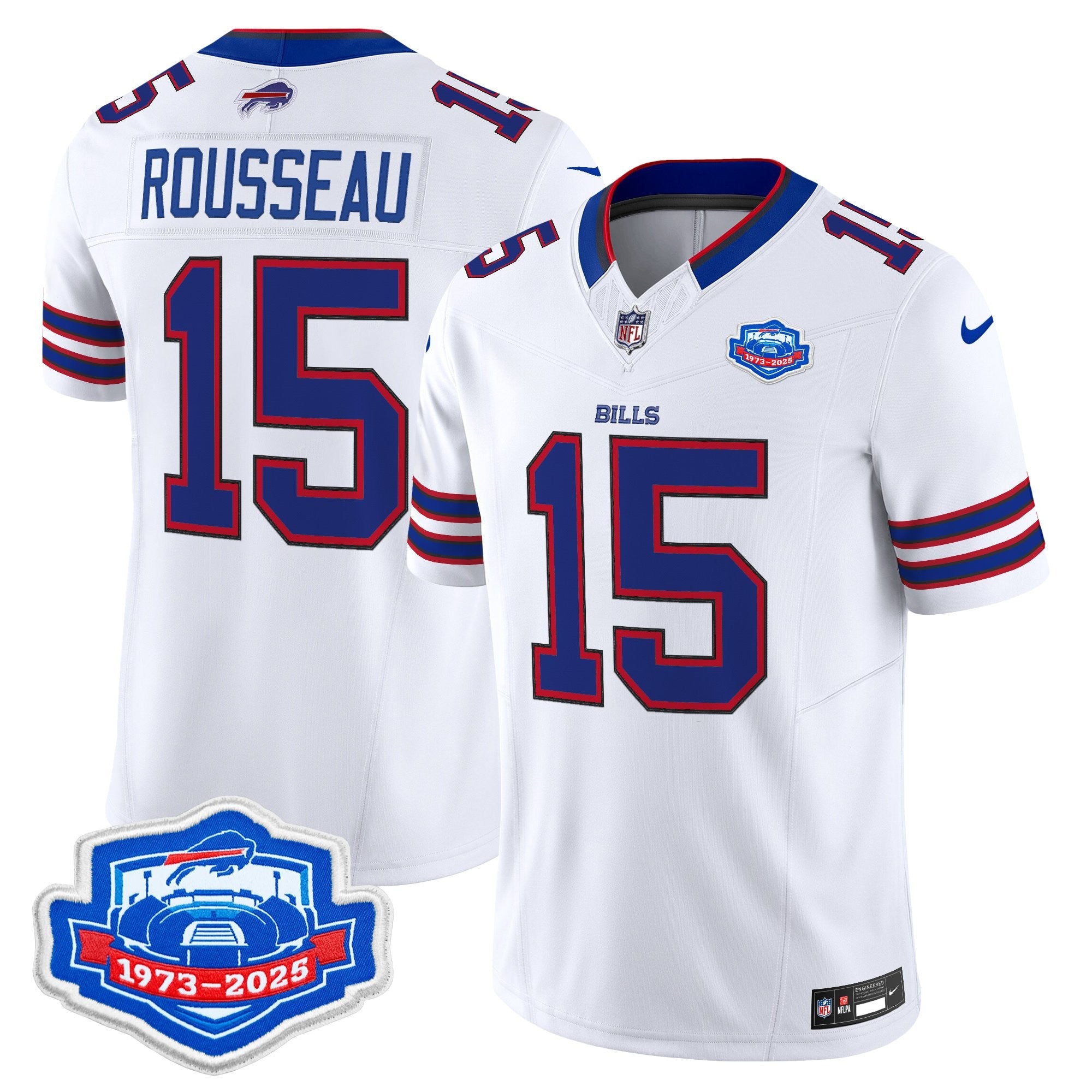 Men's Buffalo Bills 1973 - 2025 Farewell Season Patch Vapor Limited Jersey - All Stitched