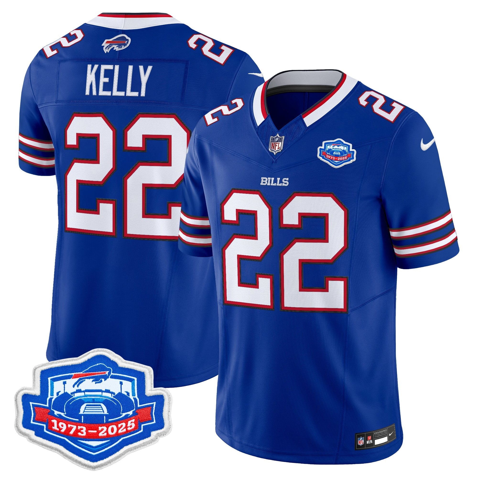 Men's Buffalo Bills 1973 - 2025 Farewell Season Patch Vapor Limited Jersey - All Stitched