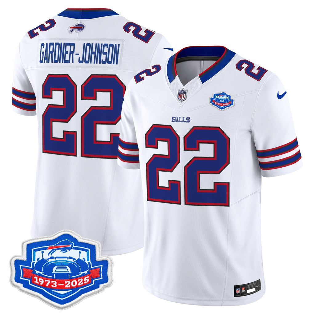 Men's Buffalo Bills 1973 - 2025 Farewell Season Patch Vapor Limited Jersey - All Stitched