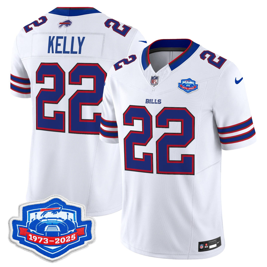 Men's Buffalo Bills 1973 - 2025 Farewell Season Patch Vapor Limited Jersey - All Stitched