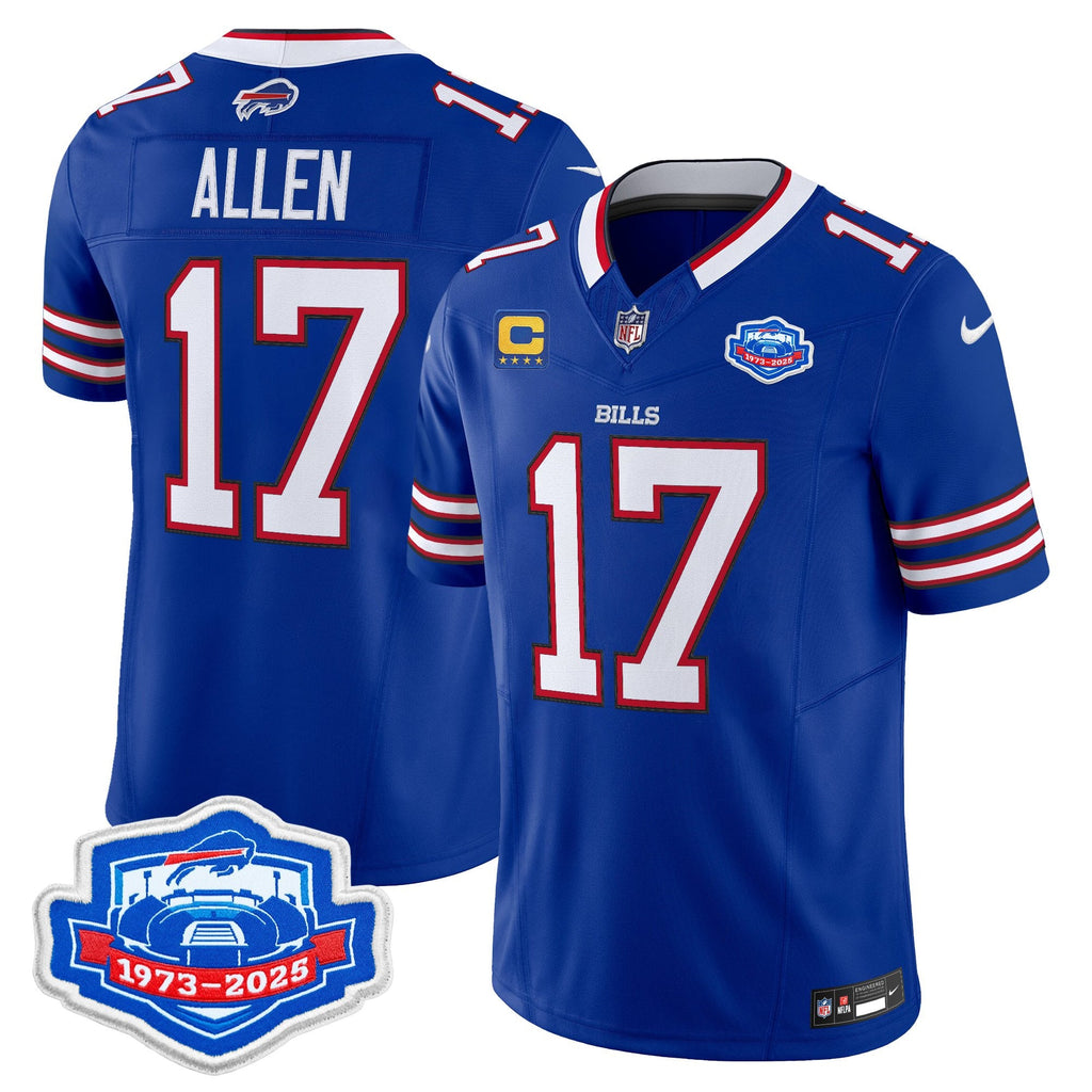Men's Buffalo Bills 1973 - 2025 Farewell Season Patch Vapor Limited Jersey - All Stitched