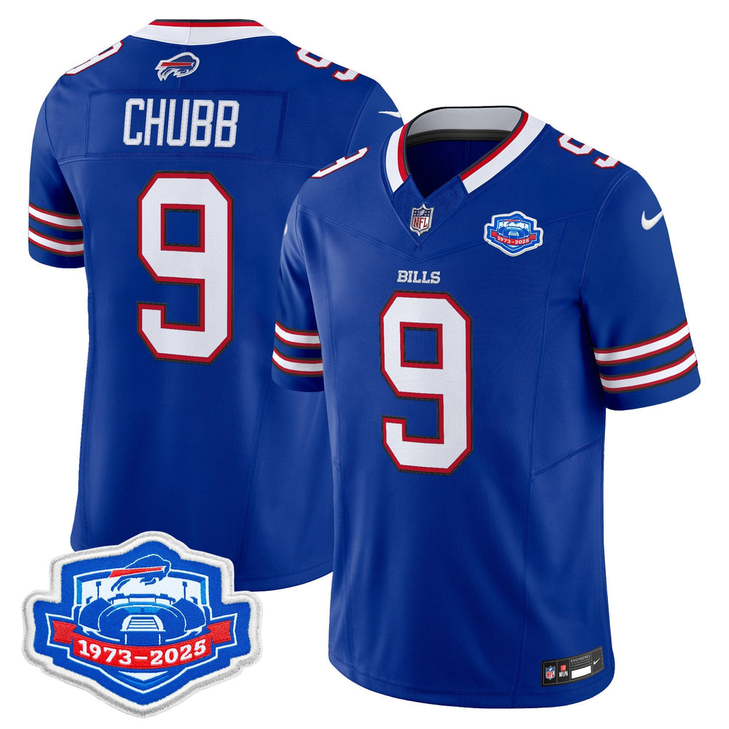 Men's Buffalo Bills 1973 - 2025 Farewell Season Patch Vapor Limited Jersey - All Stitched